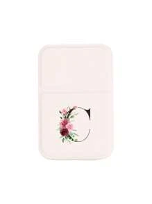 Espejo de maquillaje blanco mini plegable y portátil, espejo de maquillaje con soporte con patrón de flores rosas y letras negras A-Z, espejo de viaje, producto de belleza, espejo de maquillaje de sobremesa, espejo de maquillaje compacto rectangular plegable minimalista, espejo de maquillaje portátil de viaje para mujer - regalo del Día de la Madre - Blanco - Ver 31