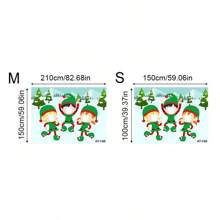 圣诞主题脸孔礼物冬季雪景背景新年快乐装饰背景工作室摄影道具 - 彩色 - 查看 2