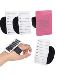 Tabla con escala para aplicar pestañas postizas, regla portátil de mano para pestañas, herramienta esencial para artistas de extensión de pestañas - Multicolor - Ver 1