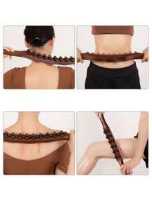 1pc Dual-Sided Massage Stick, Can Be Used For Feet, Neck, Back And Full Body Massage