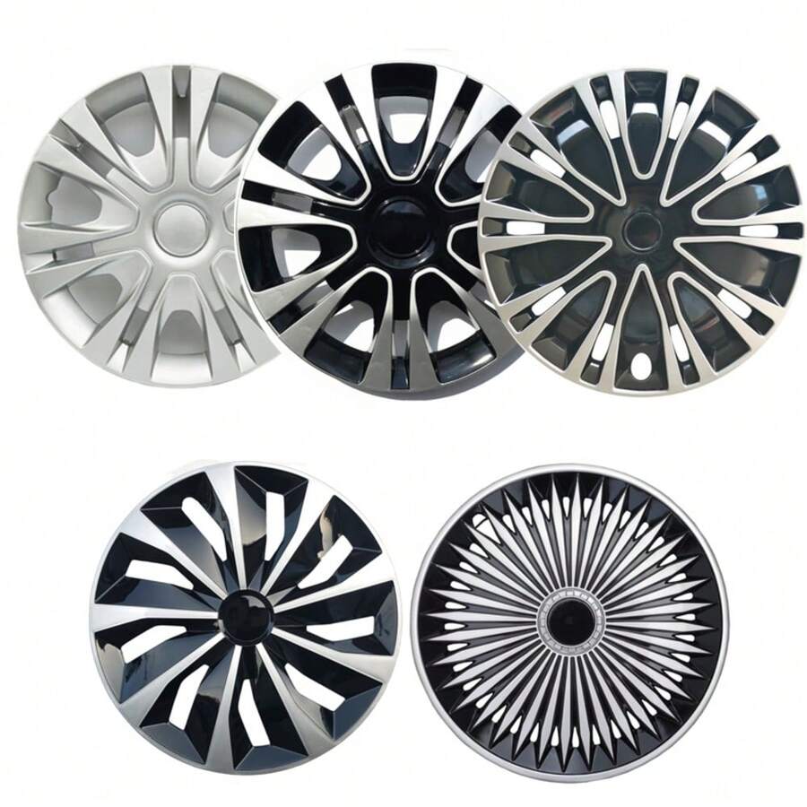 Hubcaps Wheel Covers For Cars Premium Silver Black Hubcaps 14"KY