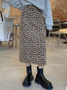 Allover Print Straight Skirt