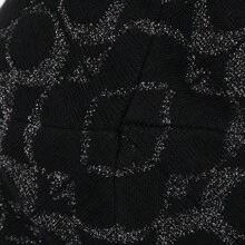 Coach 1 双经典印花针织帽，男女通用，带抓绒内衬 CK710 BKBK - 黑色 - 查看 2