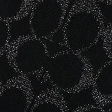 Coach 1 双经典印花针织帽，男女通用，带抓绒内衬 CK710 BKBK - 黑色 - 查看 3