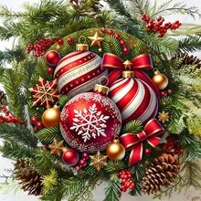 1 件装 钟形主题圆形铁质标牌，耐用农舍装饰，适用于家庭、酒吧、车库、咖啡厅和花园、花环装饰、室内/室外墙壁艺术、节日礼物 7.8 英寸 X 7.8 英寸 上、下、左、右不同孔位置随机发货 - 彩色 - 查看 5