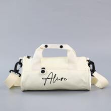 1pc Customized Cute Candy Color Dance Bag, Customized Sports Bag, Luggage Bag With Custom Name, Customized Ladies Shoulder Bag Bags For Ladies,Portable,Multifunction,Versatile,Large Capacity,Lightweight,Functional,Practical,All-Purpose,Colorful,Cute,Adorable,Kawaii,Y2K,Vacay Vibes/Vacation,Leisure,Commuting,Business Casual,Custom,Personalized,Unique,Customized,Travel Bag,Toiletry Bag,Girlfriend,Boyfriend,Family,Friends,For Outdoors/Outings/Travel/Hiking/Stadium/Sports/Climbing,For Business/Commute/Work/Office