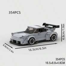 MIKEMENG Black/Yellow Supercar Racing Sports Car Classic MOC Construction Set, Adult DIY Car Toy Model, City Tech Cup Series, Suitable As Birthday, Christmas Gift, Model, Moc, Construction Cars