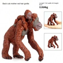 逼真的毛绒大猩猩玩具模型，非洲野生动物雕像，可爱的家居装饰，儿童生日礼物，男孩玩具，圣诞礼物 - 多色 - 查看 18
