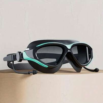 1 pieza Gafas de natación unisex para adultos - Selladas y resistentes al agua con antivaho mejorado - Gafas de gran marco con visión panorámica clara - Calidad profesional de alta gama para hombres y mujeres, esenciales de playa, accesorios de playa, flotador de piscina