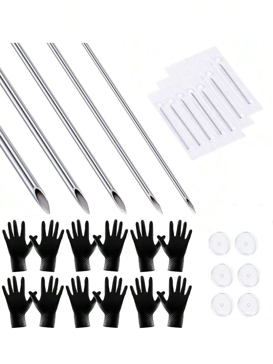 AVYRING 5Pcs Piercing Needles Piercing Needle Kit Ear Piercing Needle
