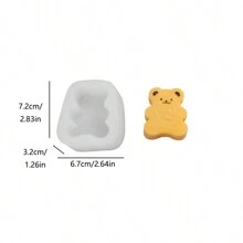 3D Bear Cookie DIY Handmade Fragrance Plaster Multifunctional Silicone Mold - White - View 5