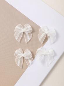 30/50/100 件蕾丝欧根纱蝴蝶结 DIY 手工工艺配件，迷你缎带手工蝴蝶结，适用于内衣、袜子、发饰、圣诞礼物、头饰 - 彩色 - 查看 17