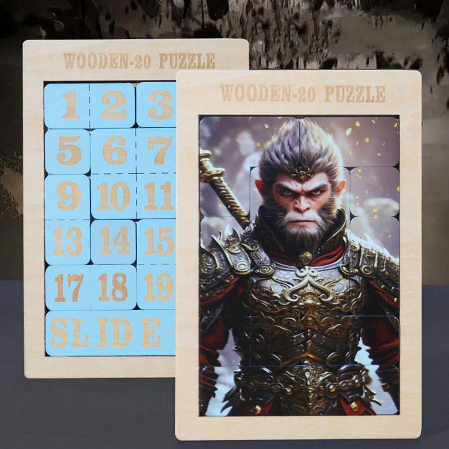 Đồ chơi xếp hình Wukong, Hoa văn mặt trước, Mặt sau, Số từ 1 đến 20, Tay nghề thủ công, Chi tiết, Phép nhân, Sản xuất cẩn thận, Từng miếng gỗ, Kết cấu cứng, Dày đặc, Không dễ hư hỏng, Dễ chơi hơn - Nhiều màu - Xem 1
