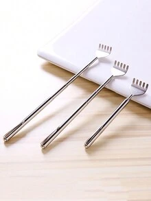 1pc Dụng cụ cào lưng có thể thu vào, mở rộng đến 19,69 inch, dụng cụ trỏ có thể thu vào di động, dụng cụ trỏ cào lưng bằng thép không gỉ bền - Bạc - Xem 9