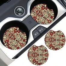 2/4 miếng lót cốc xe hơi thấm hút họa tiết da báo thời trang & bền, nhanh khô, chống trượt - Nhiều màu - Xem 17