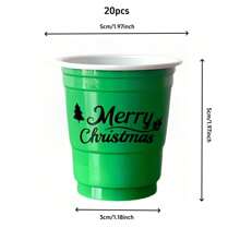 20/50 piezas Vasos de chupito de plástico de 2 onzas, mini vasos desechables de 2 onzas para bodas, fiestas de graduación, cata de cervezas, aperitivos (multicolor), Navidad