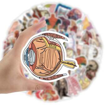 53 klistermärken för läkarstudenter lämpliga för inspelning, kroppsbyggnad, personliga, graffiti-klistermärken, dekorativa anteckningar, vattenflaskor, klistermärken som kan fästas på dagböcker som identifiering, etc. "Tillbaka till skolan" "Skolmaterial" "Vårfestivalen" "Alla hjärtans dag"