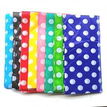 1 Khăn trải bàn nhựa dùng một lần, hình chữ nhật PE họa tiết chấm bi, dùng để trang trí tiệc sinh nhật - Nhiều màu - Xem 10