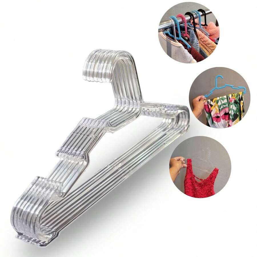 Kit 20 Children's Hangers For Organizing Clothes For Babies And Children, Acrylic Children's Hanger - Nhiều màu - Xem 1