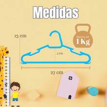 Kit 20 Children's Hangers For Organizing Clothes For Babies And Children, Acrylic Children's Hanger - Nhiều màu - Xem 3