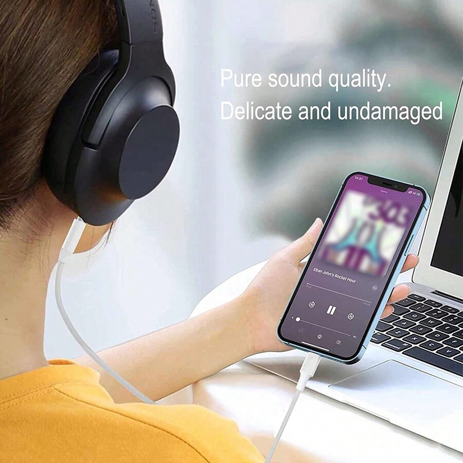 12pcs Lightning To 3.5mm Car Aux Audio Cable, Compatible Compatible