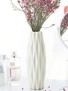 1 pezzo Vaso geometrico creativo, vaso per profumo di fiori per la decorazione della casa, vaso per fiori finti in plastica che imita la ceramica, adatto per soggiorno, camera da letto, ufficio, decorazione per feste e vacanze