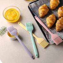 4pcs/Set Nordic Style Silicone Bakeware Tools, Mini Scraper/Mini Spatula/Basting Brush/Long Spatula, Macaron Colors, Cake Cream Cheese Spreader, Kitchen Utensils