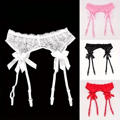 1 chiếc đai garter ren nơ mỏng gợi cảm, quyến rũ