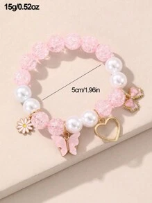 1pc Butterfly Crystal Beads Children's Bracelet