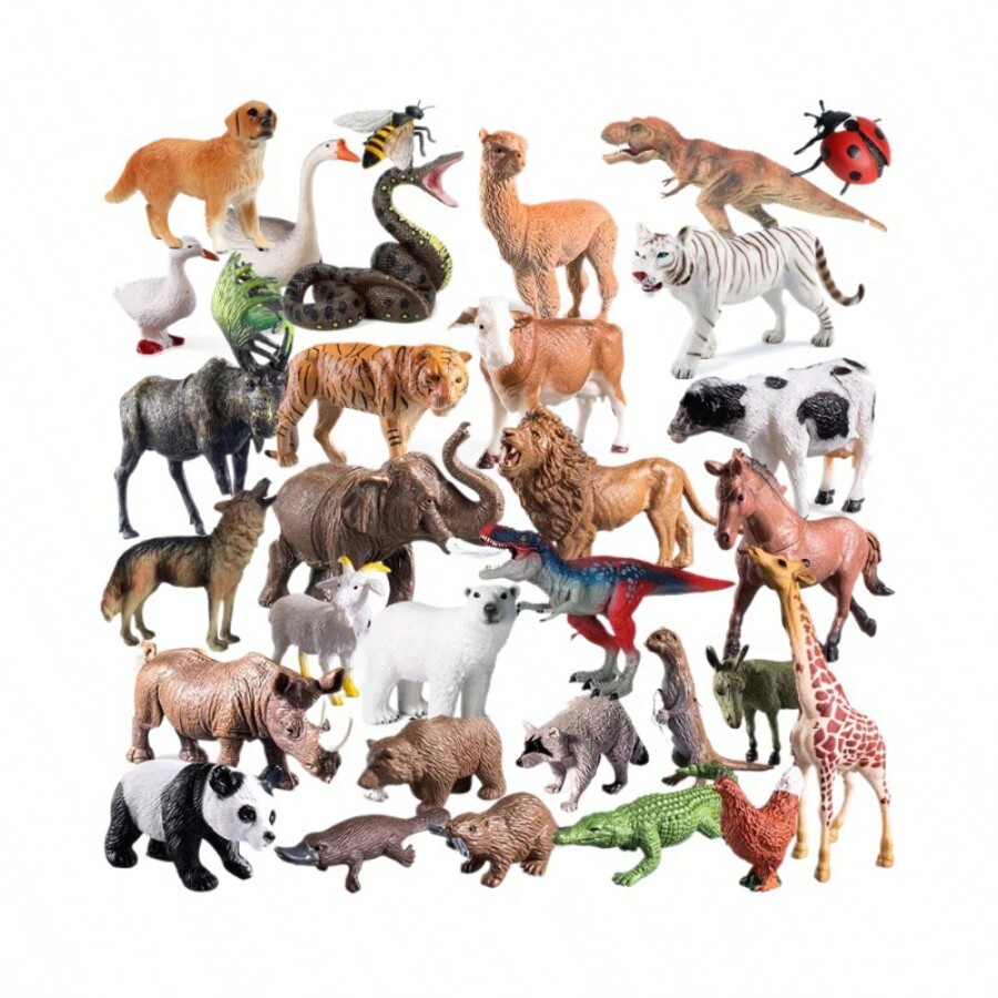 Solid Lifelike Animal Models Dinosaur Solid Plastic Toy Models Elephant