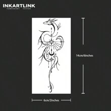 INKARTLINK Innovative Tattoo Technology - Semi-Permanent Tattoo, Dragon Design, Realistic Tattoo, Heart-Stirring Tattoo, Temporary Tattoo, Waterproof, Authentic Tattoo Look, Niche Design Tattoo, Fruit Juice Tattoo, Botanical Tattoo - Black - View 4