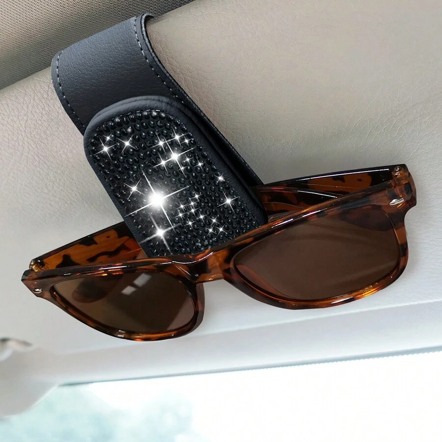 Sunglass Holder For Car Sun Visor, 1Pack Glasses Holder Clip Hanger