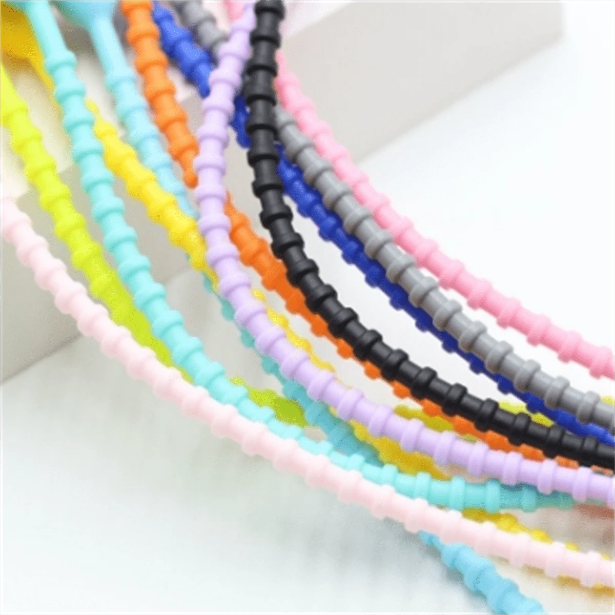 10Pack DIY Jewelry Accessories Colorful MultiFunctional Silicone Tie