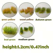 Height 12mm Miniature Grass Strips Model Scene Props Decoration Craft Wheat Field Grass Model For HO Train Scene DIY Model Railway Landscape - As Photo - View 2