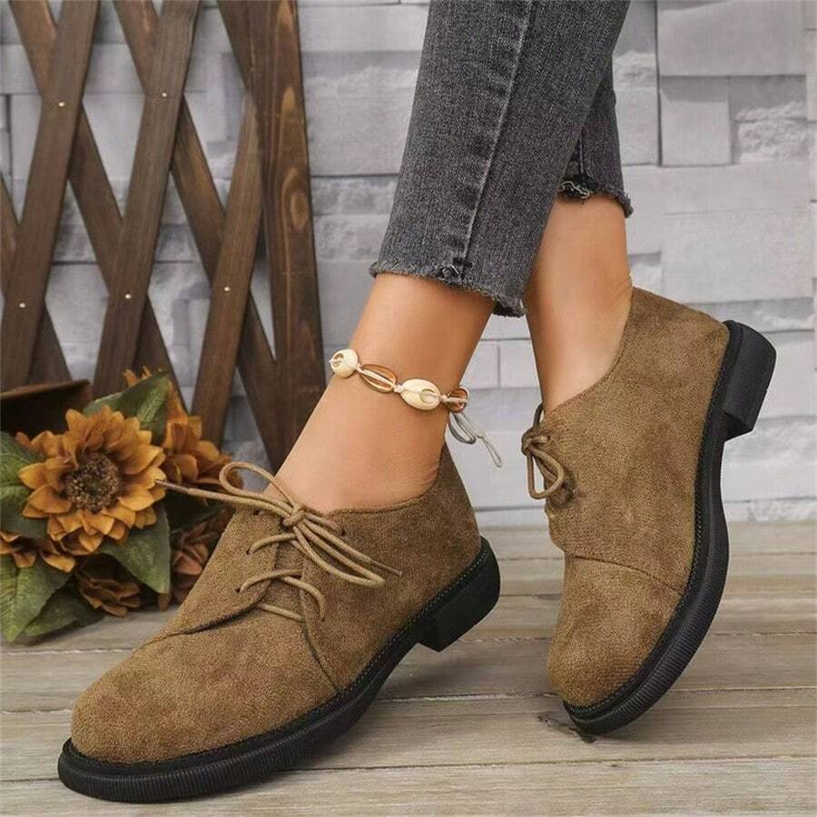 Classic Derby Shoes, New Autumn LaceUp LowTop Leather Shoes, Retro