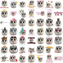 50Pcs Hamster Stickers Cute Stickers Small Stickers Cheap Stickers Meme Sticker Funny Stickers Vinyl Stickers Stickers For Water Bottle, Hydroflask, Guitar, Luggage, Phone, Case, Laptop, Skateboard, Gift - Multicolor - View 3
