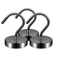 4 paquetes de ganchos magnéticos de uso pesado de 110 lbs de imanes de neodimio súper potentes para colgar, ganchos magnéticos fuertes para cruceros, cortinas, hogar, cocina, trabajo, mejor regalo