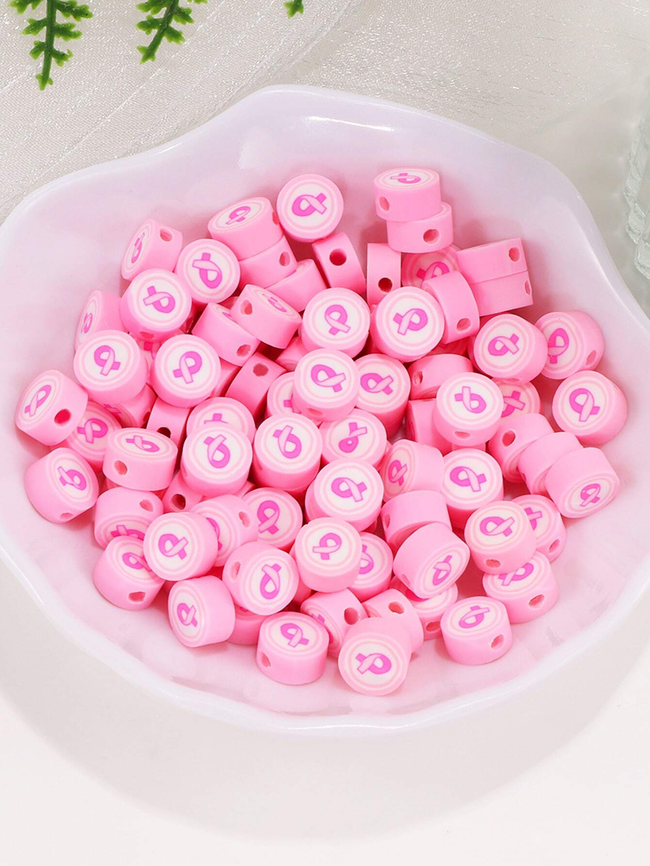 50/100pcs Soft Clay Ribbon/Streamer/Bead String Beading DIY Crafts