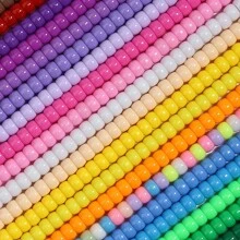 100/200pcs Acrylic Pony Beads Multicolor Plastic Bucket Beads For Jewelry Making DIY Braid Bracelet Necklace Pendant