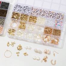 1 Bộ hạt cườm 28 màu 2mm thời trang 24 ô phụ kiện tự làm, dùng để làm đồ trang sức, vòng cổ, vòng tay, hoa tai tự làm, vật liệu thủ công mỹ nghệ - Nhiều màu - Xem 2