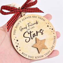 1 món quà Giáng sinh bằng gỗ khắc hình ngôi sao 3D dành tặng bạn bè Trang trí cây thông Noel, trang trí phòng, trang trí tường, trang trí nhà cửa, trang trí Giáng sinh, trang trí phòng khách, trang trí phòng màu hồng - nhiều màu - Xem 2