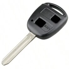 1 件丰田 2 键汽车遥控钥匙壳，TOY43 钥匙外壳，橡胶按钮垫适用于丰田/雅力士/普拉多 - 黑色+2鍵+開關 - 查看 6