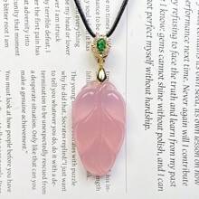 1Pc Natural Crystal Agate Leaf Pendant, Quartz Gem Necklace, Sweater Chain, Chakra Fashion Pendant, All Hand-Carved, Men's And Women's Fashion Pendant, Meaning Peace, Freedom, Wealth, Family Happiness, Suitable For Family Gifts, Christmas And Various Holiday Party Gifts, Crystal Gifts (Random Gifts: Lanyard, Gift Box) - Leaves - View 21