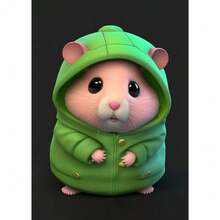 1pc Rodents Family 3D Lovely Plush Animals Hamster Squirrel Posters And Wall Art Picture Prints Canvas Printing Kid Room Home Decor No Frame - Multicolor - View 42