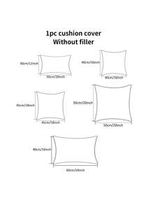 1pc Velvet Pillowcase Or Lumbar Pillowcase For Bedroom, Living Room, Sofa - Dark Grey - View 2