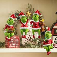 Y's Resincraft Christmas Decorations Indoor For Home, Christmas Stocking Holders Hangers For Mantel Set Of 4, Resin Christmas Table Figurines, Farmhouse Rustic Xmas Decor - Green - View 2