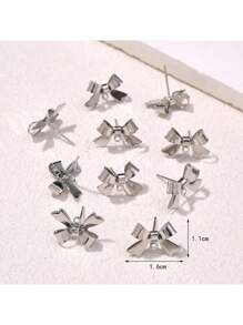 10pcs/set Bow DIY Earrings Accessory - Gold - View 16