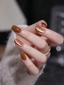 10ml 琥珀色凝胶指甲油红咖啡棕色粉色指甲秋冬指甲油美甲店猫眼凝胶半永久性清漆凝胶可浸泡 UV 凝胶适用于家庭美甲 - 彩色 - 查看 19