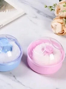 1pc Body Powder Powder Puff,Large Portable Handle Hair Salon Makeup Sponge Set (Handle Pattern Randomly Shipped)