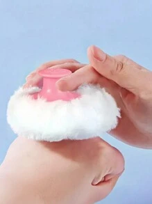 1pc Body Powder Powder Puff,Large Portable Handle Hair Salon Makeup Sponge Set (Handle Pattern Randomly Shipped)